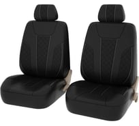 Чехлы PSV Lotos Next 2 FRONT Черный отстрочка белая ромб экокожа 135893