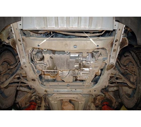 Защита картера и КПП SHERIFF для VOLVO XC 90 кроме V8 2002-2015 2.5/ 3.0/ 3.2/ 2.4D, гнутая, сталь 2.5 мм, с крепежом 0798