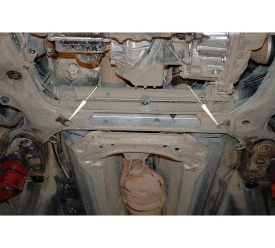 Защита картера и КПП SHERIFF для VOLVO XC 90 кроме V8 2002-2015 2.5/ 3.0/ 3.2/ 2.4D, гнутая, сталь 2.5 мм, с крепежом 0798