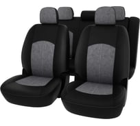 Чехлы PSV Lada Largus 2012 2021 г Норма Люкс 5 мест черная экокожа серая алькантара Оригинал 136173