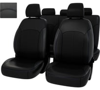 Чехлы PSV Kia Soul III 2019 черный отстрочка синяя экокожа Оригинал 135129