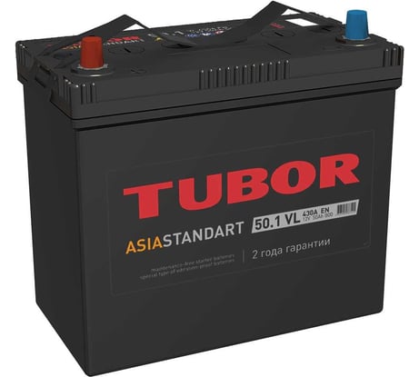 Аккумулятор TUBOR ASIA STANDART 6СТ-50.1 VL B00 4607008887495