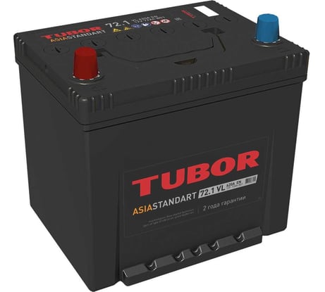 Аккумулятор TUBOR ASIA STANDART 6СТ-72.1 VL B01 4607008887532