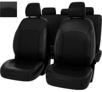 Чехлы PSV Hyundai Elantra VII CN7 2020 РОМБ отстрочка черная черная экокожа Оригинал 135014