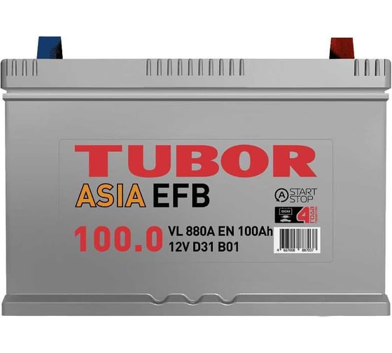 Аккумулятор TUBOR ASIA EFB 6СТ-100.0 VL B01 4607008889291 1