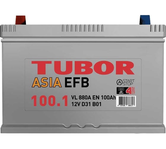 Аккумулятор TUBOR ASIA EFB 6СТ-100.1 VL B01 4607008888317