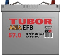 Аккумулятор TUBOR ASIA EFB 6СТ-57.0 VL B00 4607008888249