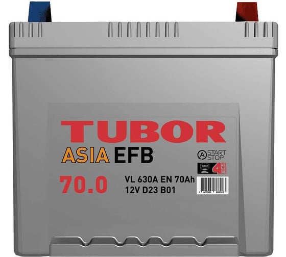 Аккумулятор TUBOR ASIA EFB 6СТ-70.0 VL B01 4607008888263 1