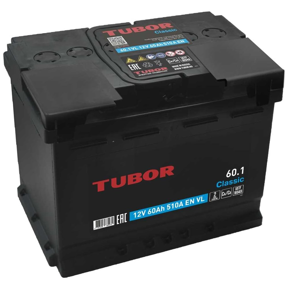 Аккумулятор TUBOR Classic 6СТ-60.1 VL 4607008889970 - выгодная цена ...