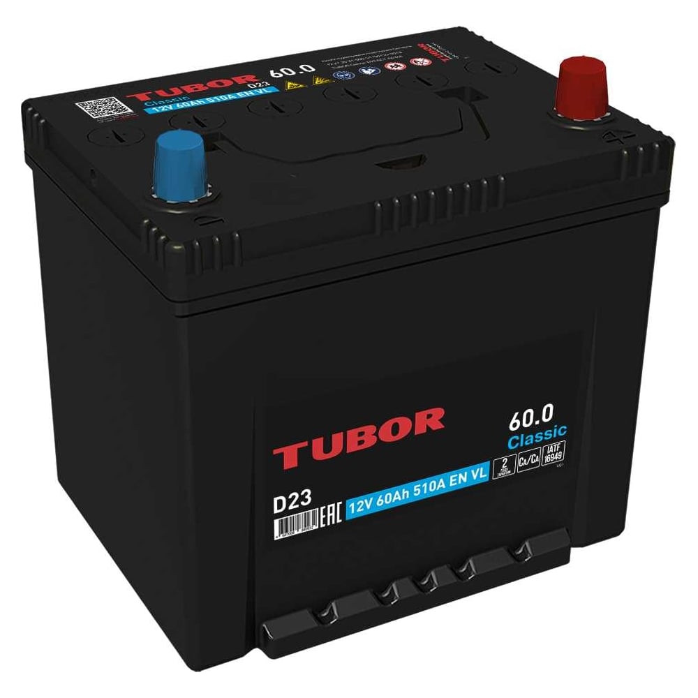 Аккумулятор TUBOR Classic D23 6СТ-60.0 VL 4610082700031 - выгодная цена ...