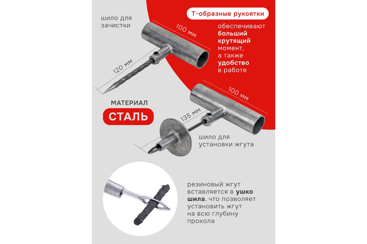 Набор инструмента для ремонта покрышек колес Forsage F-STK-21(57014)