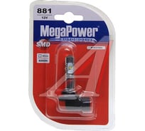 Автолампа 881 PGJ13 6 SMD CREE WHITE 6000K 180лм 12V 10 100 блистер MEGAPOWER 80616