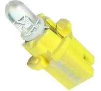 Автолампа BAX1.2W W2x4.6d с патроном B8.5d LED STANDARD YELLOW 4лм 12V 100 1000 MEGAPOWER 30429