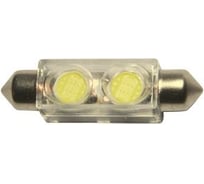 Автолампа C10W SV8.5 2 SMD 7080 WHITE 6000K 41мм 120лм 12V 10 100 MEGAPOWER 85185