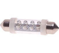 Автолампа C10W SV8.5 8 LED BLUE 41мм 160лм 12V 10 100 MEGAPOWER 85155