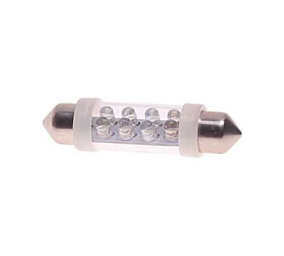 Автолампа C10W SV8.5 8 LED BLUE 41мм 160лм 12V 10 100 MEGAPOWER 85155 1
