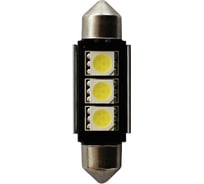 Автолампа с блокиратором ошибок CANbus C5W SV8.5 3 SMD 5050 WHITE 6000K 60лм 12V 10 MEGAPOWER 70231