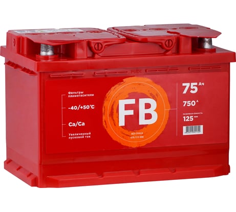 Аккумуляторная батарея FB 6 СТ 75 А/ч 0 LR 750A 575112040
