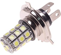 Автолампа H4 P43t 28 SMD 5050 WHITE 6000K 560лм 12V 10 100 MEGAPOWER 80542