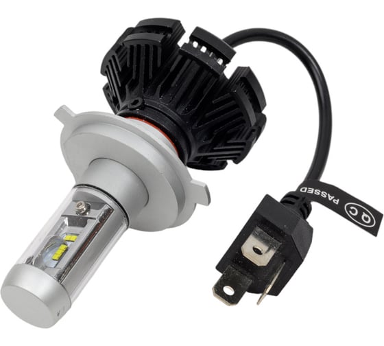 Автолампа со встроенным блоком, 2шт. H4 BRIGHT WHITE 10 SMD 6000K 12V-24V 1 10 MEGAPOWER 58725 1