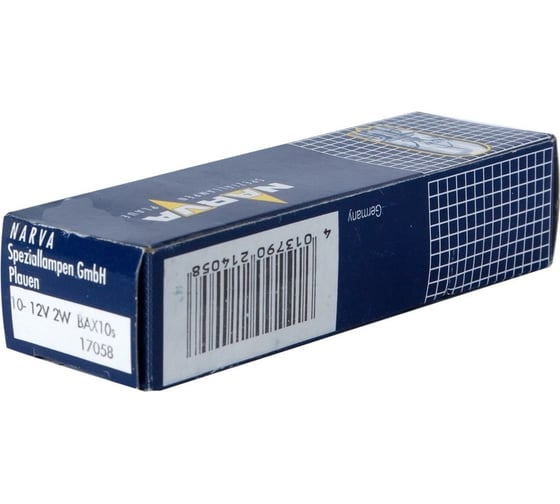 Автолампа с голубым патроном BAX2W B8.3d 12V 10 200 NARVA 170583000 1