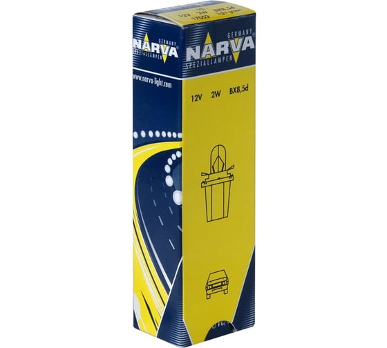 Автолампа с зеленым патроном BAX2W BX8,5d 12V 10 200 NARVA 170523000 1
