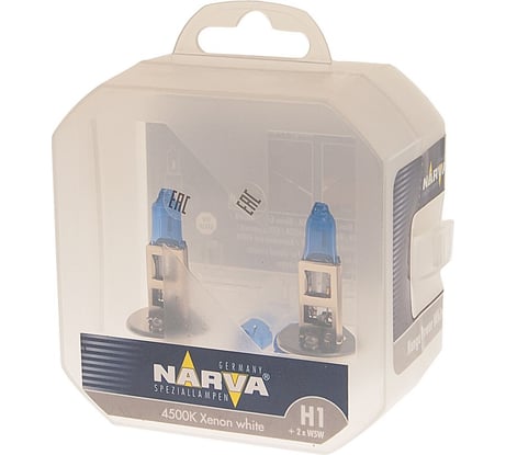 Автолампа H1 W5W 85 P14.5s RANGE POWER WHITE 4500K 2шт. H1+2шт. W5W 12V 1 10 NEW NARVA 980142100
