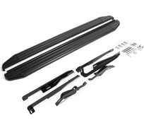 Пороги "Premium-Black" Rival для Chevrolet Captiva I рестайлинг 2011-2016/Opel Antara I рестайлинг 2010-2017, 173 см, 2 шт., алюминий, A173ALB.4201.1