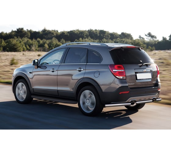 Пороги "Premium-Black" Rival для Chevrolet Captiva I рестайлинг 2011-2016/Opel Antara I рестайлинг 2010-2017, 173 см, 2 шт., алюминий, A173ALB.4201.1