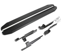 Пороги "Premium-Black" Rival для Chevrolet Niva 2002-2020, 160 см, 2 шт., алюминий, A160ALB.1001.2