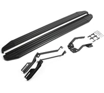 Пороги "Premium-Black" Rival для Ford Explorer V 2010-2019, 193 см, 2 шт., алюминий, A193ALB.1802.1