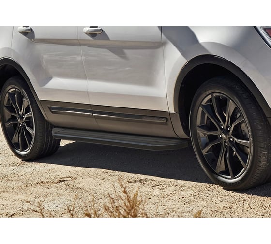 Пороги "Premium-Black" Rival для Ford Explorer V 2010-2019, 193 см, 2 шт., алюминий, A193ALB.1802.1