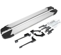 Пороги "Silver" Rival для Hyundai Creta 2016-2020 2020-н.в., 173 см, 2 шт., алюминий, F173AL.2310.1