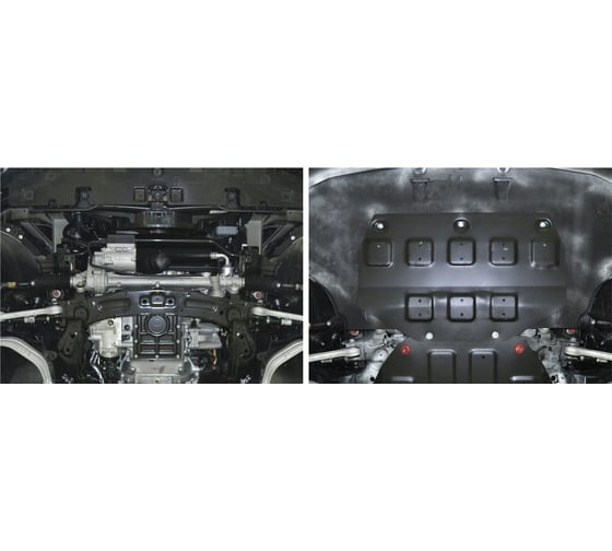 Защита картера ч.1 Hyundai Genesis 4WD 2014-2017/Genesis G80/G90 2016 АвтоБроня st 2mm 111.02353.1