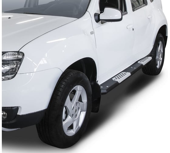 Алюминиевые пороги Rival для Nissan Terrano III 2014-2017 2017-н.в./Renault Duster 2010-2015 2015-н.в., 2 шт., R.4703.013