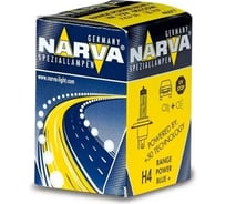 Автолампа NARVA H4 60 55 P43t-38+50% RANGE POWER BLUE 12V 1 10 100 486773000