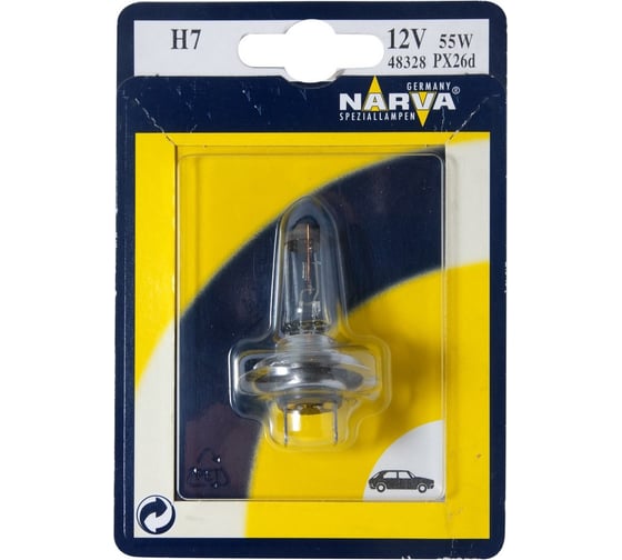 Автолампа NARVA H7 55 PX26d блистер 12V 1 10 483284000