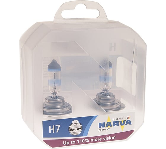 Автолампа NARVA H7 55 PX26d+110 RANGE POWER 2шт. 12V 1 10 100 480622100