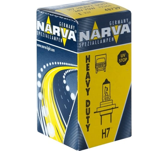 Автолампа NARVA H7 70 PX26d HEAVY DUTY 24V 1 10 100 487293000