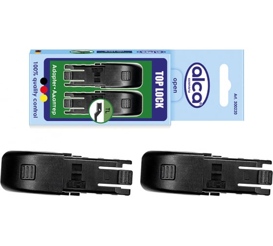 Адаптеры для щеток Alca TOP LOCK c верхним замком, 19 мм, к-т 2 шт. 300220