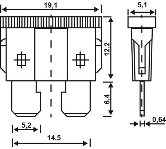 Флажковые предохранители Alca 25 А, 100 шт. 694000