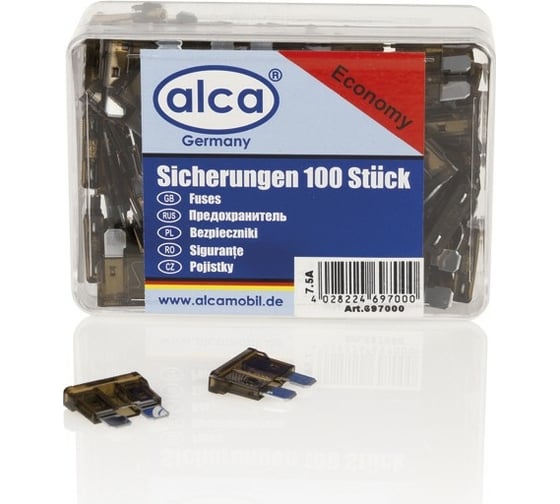Флажковые предохранители Alca 7.5 А, 100 шт. 697000