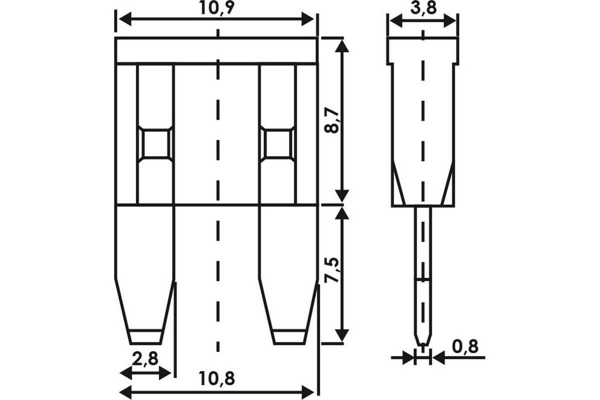 Флажковые предохранители Alca МИНИ 25 А 100 шт. 676000 - выгодная цена ...