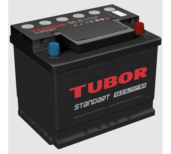 Аккумулятор TUBOR STANDART 6СТ-55.0 VL 4607008886092