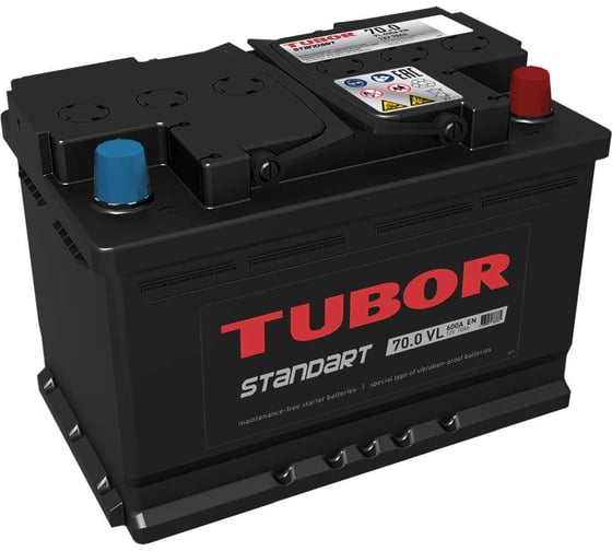 Аккумулятор TUBOR STANDART 6СТ-70.0 VL kamina 4607008887662