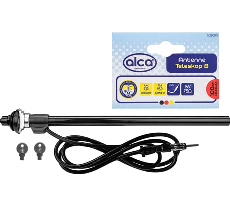 Универсальная антенна Alca водонепроницаемая, телескопическая, 1 м 532000