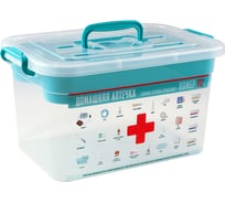 Контейнер для аптечки Полимербыт Домашний Доктор 6,5л, с вкладышем 310х200х180 438091863