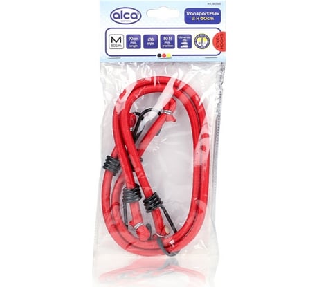 Резинки для багажа Alca 2 шт х 60 см красные 882060