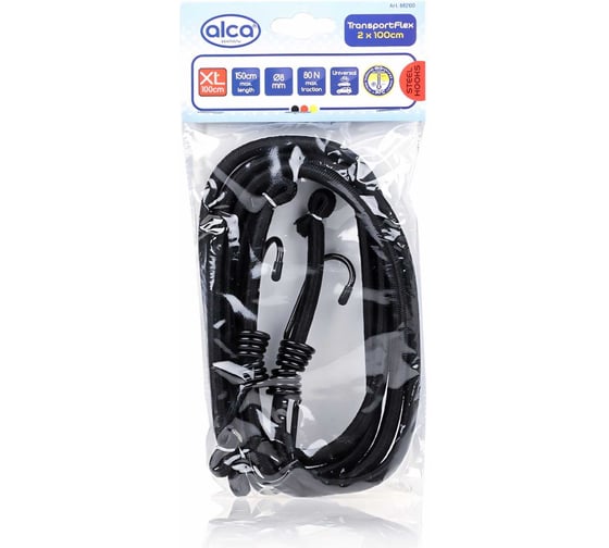 Резинки для багажа Alca черные, 2 шт. х 100 см 882100