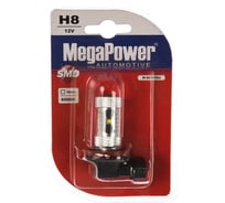 Автолампа MEGAPOWER H8 PGJ19-1 6 SMD CREE WHITE 6000K блистер 180лм 12V 1 10 100 80565